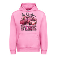 Fuchsia Pink in october we wear pink pumpkin Urban Hoodie - texasbilliewilder