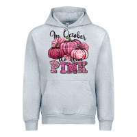 Heather Grey in october we wear pink pumpkin Urban Hoodie - texasbilliewilder