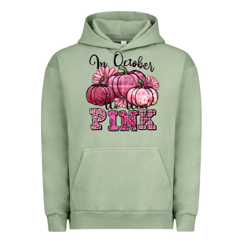 In October We Wear Pink Pumpkin Urban Hoodie by texasbilliewilder | Teevron