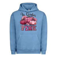 Pigment Pebble Blue in october we wear pink pumpkin Urban Hoodie - texasbilliewilder
