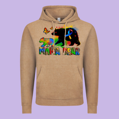 Mama Bear Autism Vintage Hoodie Designed By Zillion Design Studio