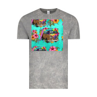 Cloud Rock floral hippie truck seamless pattern Vintage Tee - HRA Design Shop