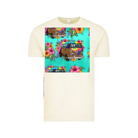 Vintage Arctic floral hippie truck seamless pattern Vintage Tee - HRA Design Shop