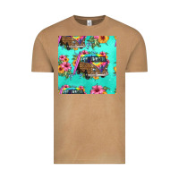 Vintage Camel floral hippie truck seamless pattern Vintage Tee - HRA Design Shop