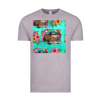 Vintage Zinc floral hippie truck seamless pattern Vintage Tee - HRA Design Shop