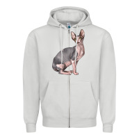 Dove Grey Sphynx Cat Zipper Hoodie - LillyAllenDesigns
