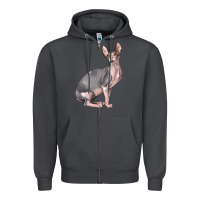 Smoke Sphynx Cat Zipper Hoodie - LillyAllenDesigns