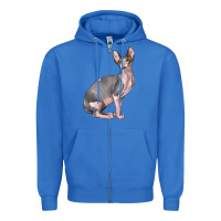 True Royal Sphynx Cat Zipper Hoodie - LillyAllenDesigns