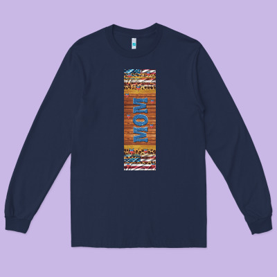 Usa Flag And Mom Penwraps 2 Long Sleeve Tee Designed By Artiststas