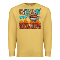 Antique Gold chillin and grilling Premium Sweatshirt - MaliasSmallBusiness