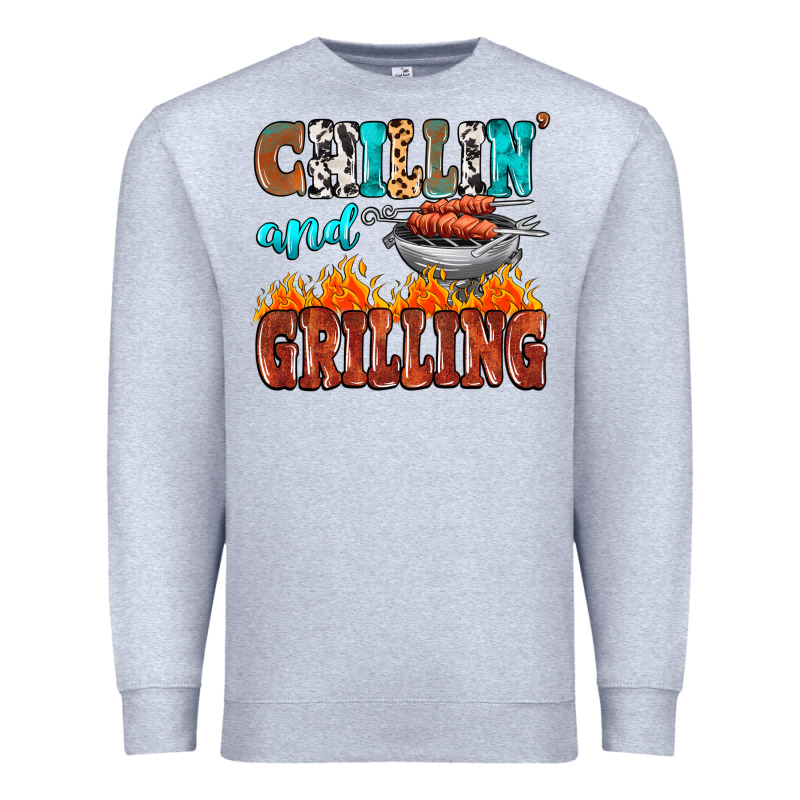 Chillin And Grilling Premium Sweatshirt by MaliasSmallBusiness | Teevron