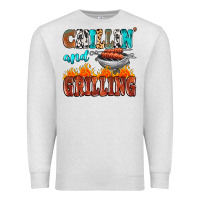 Oatmeal Heather chillin and grilling Premium Sweatshirt - MaliasSmallBusiness