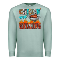 Seafoam chillin and grilling Premium Sweatshirt - MaliasSmallBusiness