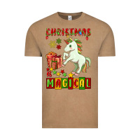 Vintage Coffee christmas magical unicorn Vintage Tee - FaDigitalArtStudio