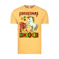 Vintage Mustard christmas magical unicorn Vintage Tee - FaDigitalArtStudio