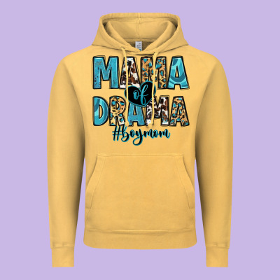 Mama Of Drama Boy Mom Vintage Hoodie Designed By Zillion Design Studio
