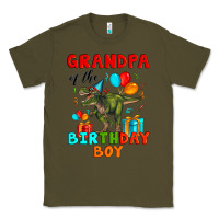 Army Green grandpa of the birthday boy t rex Classic Tee - Artiststas