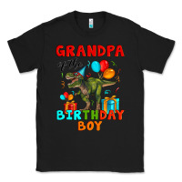 Black grandpa of the birthday boy t rex Classic Tee - Artiststas
