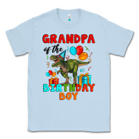 Dusty Blue grandpa of the birthday boy t rex Classic Tee - Artiststas