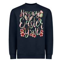 Navy Easter Day Happy Easter y'all Heavyweight Sweatshirt - OliviaCreatesArt