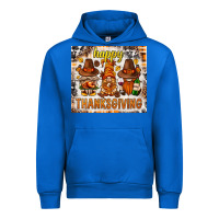 Cobalt Happy Thanksgiving gnomes Urban Hoodie - NancyCooperArtShop
