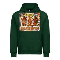 Forest Green Happy Thanksgiving gnomes Urban Hoodie - NancyCooperArtShop
