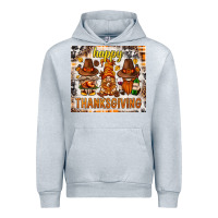 Heather Grey Happy Thanksgiving gnomes Urban Hoodie - NancyCooperArtShop