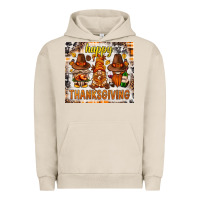 Pigment French Oak Happy Thanksgiving gnomes Urban Hoodie - NancyCooperArtShop