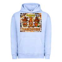 Pigment Grape Ice Happy Thanksgiving gnomes Urban Hoodie - NancyCooperArtShop