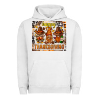 Pigment Lunar Rock Happy Thanksgiving gnomes Urban Hoodie - NancyCooperArtShop