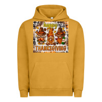 Pigment Peanut Butter Happy Thanksgiving gnomes Urban Hoodie - NancyCooperArtShop