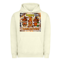 Pigment Pistachio Happy Thanksgiving gnomes Urban Hoodie - NancyCooperArtShop