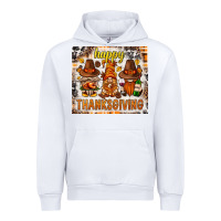 White Happy Thanksgiving gnomes Urban Hoodie - NancyCooperArtShop