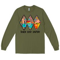 Army Green teach love inspire Long Sleeve Tee - JahusDesignShop