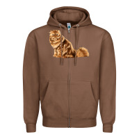 Chestnut Persian Cat Zipper Hoodie - LillyAllenDesigns