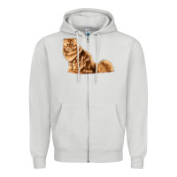 Dove Grey Persian Cat Zipper Hoodie - LillyAllenDesigns