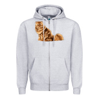 Heather Grey Persian Cat Zipper Hoodie - LillyAllenDesigns
