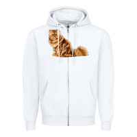 White Persian Cat Zipper Hoodie - LillyAllenDesigns