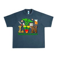Midnight Navy lvn juneteenth licensed vocational nurse with croc Urban Heavy Tee - AdoDesignShop