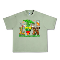 Oil Green lvn juneteenth licensed vocational nurse with croc Urban Heavy Tee - AdoDesignShop