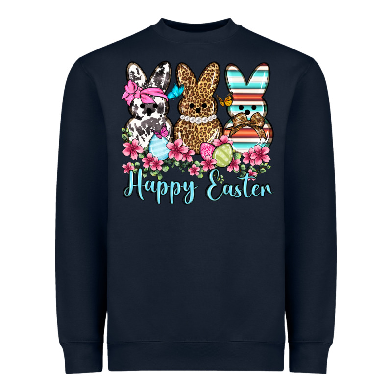 Happy Easter Western Peeps Heavyweight Sweatshirt by OliviaCreatesArt | Teevron