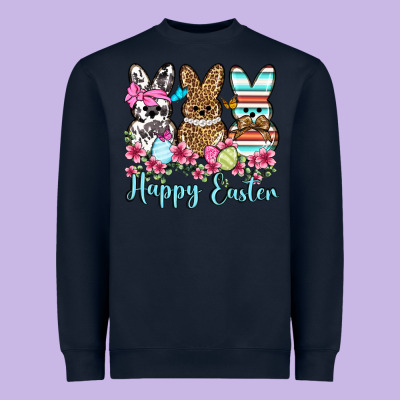 Happy Easter Western Peeps Heavyweight Sweatshirt Designed By Oliviacreatesart