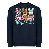 Navy Happy Easter western peeps Heavyweight Sweatshirt - OliviaCreatesArt