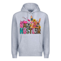 Heather Grey nail hustler Premium Hoodie - Jasminsmagicworld