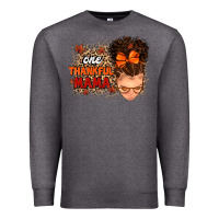 Charcoal Heather one thankful mama Premium Sweatshirt - MaliasSmallBusiness