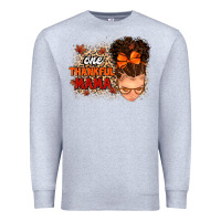 Heather Grey one thankful mama Premium Sweatshirt - MaliasSmallBusiness
