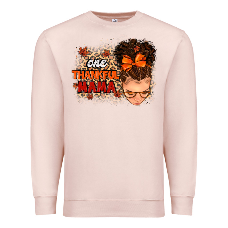 One Thankful Mama Premium Sweatshirt by MaliasSmallBusiness | Teevron