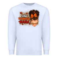 White one thankful mama Premium Sweatshirt - MaliasSmallBusiness