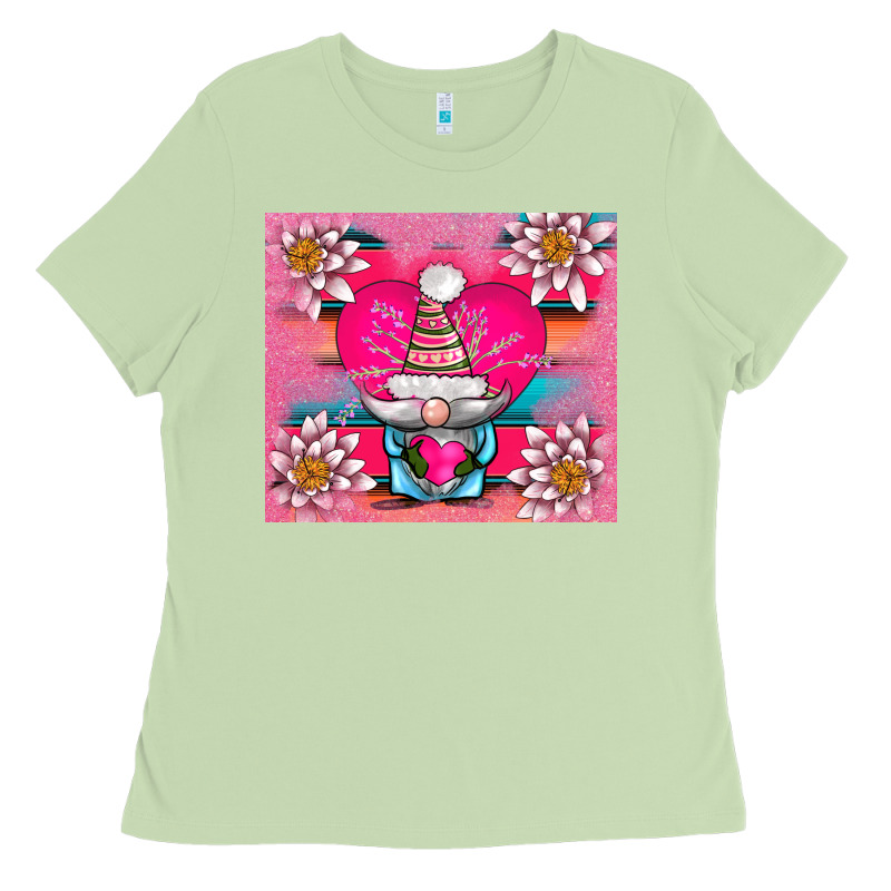 V.d Gnome And Lotus Tumbler Ladies Tee by AdoDesignShop | Teevron