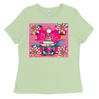 Matcha v.d gnome and lotus tumbler Ladies Tee - AdoDesignShop